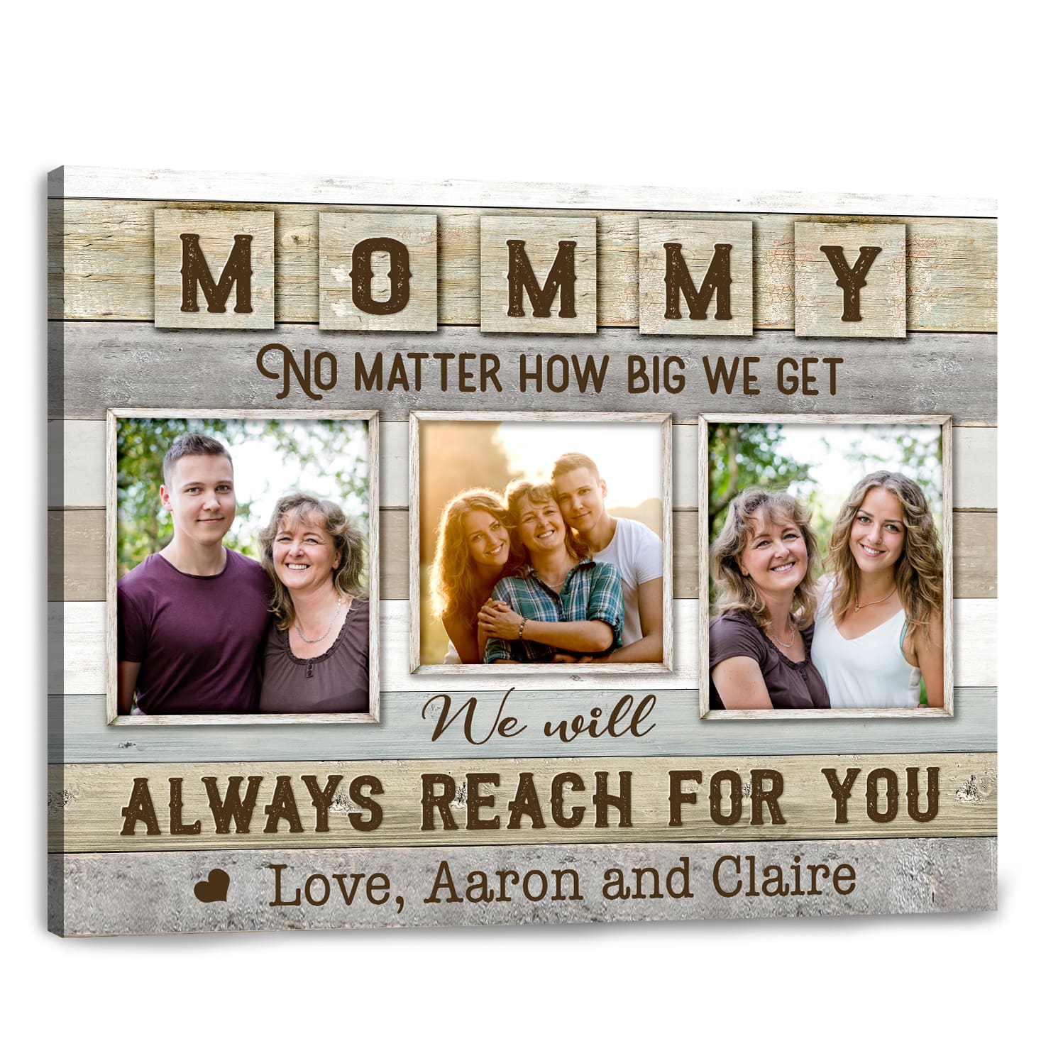 Personalized Gift Ideas for Mom Custom Photo Canvas Print, Custom