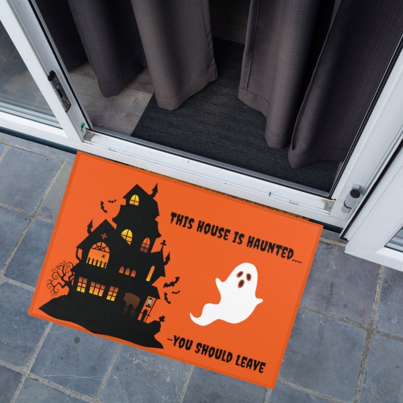 Haunted House Rug, Haunted House Rugs, Haunted House Doormat, Haunted