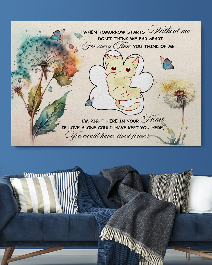 Custom Cat Memorial Canvas Gift, Cutom Cat Photo Canvas, In Loving