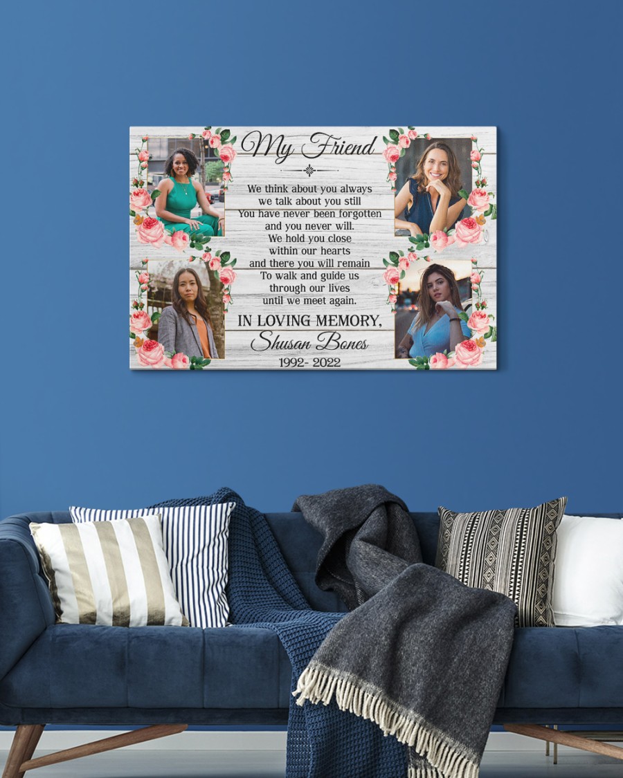 Personalised Best Friend Photo Canvas, In Loving Memory Gift Of A