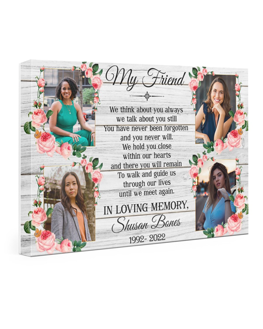 Personalised Best Friend Photo Canvas, In Loving Memory Gift Of A