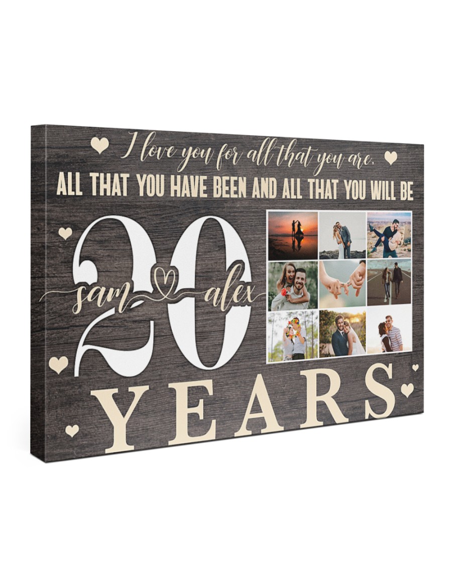 20th Anniversary Canvas Gift, 20th Anniversary Gift For Her And Him
