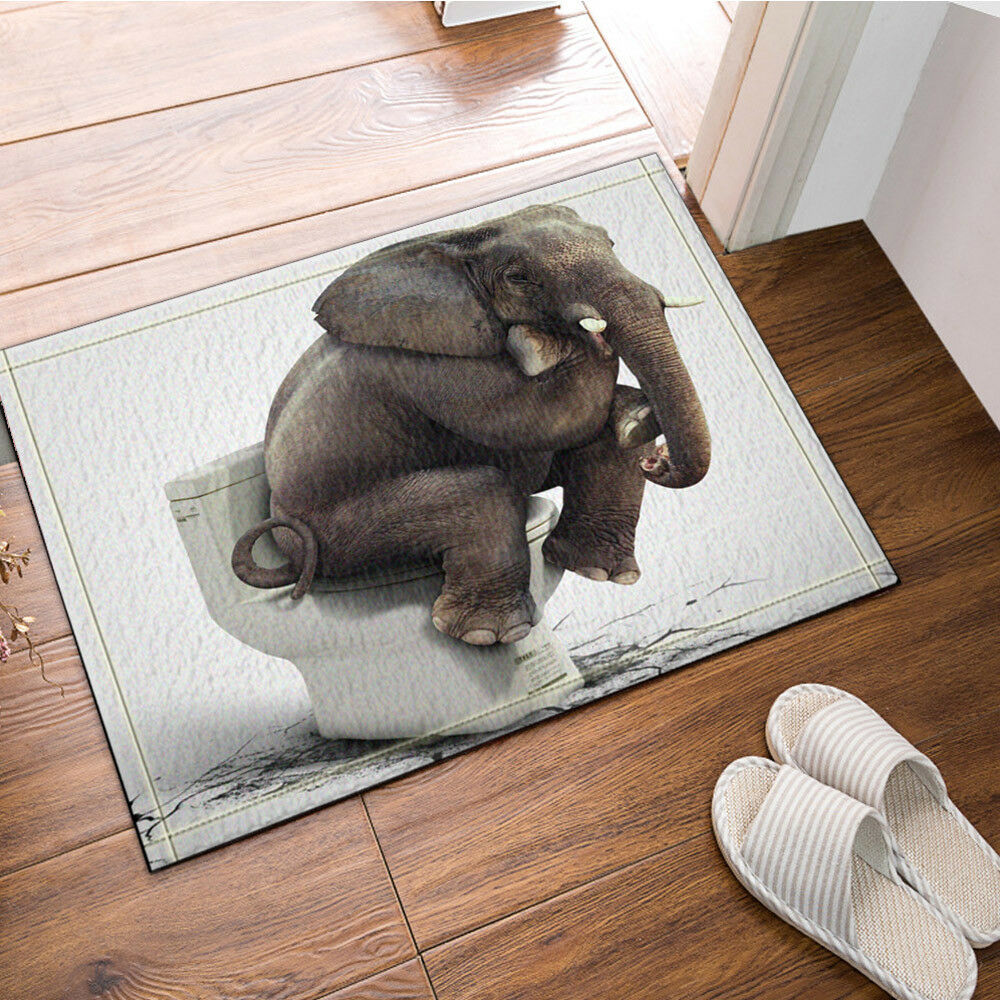 Funny Elephant Doormat, Elephant Lovers House Decorative